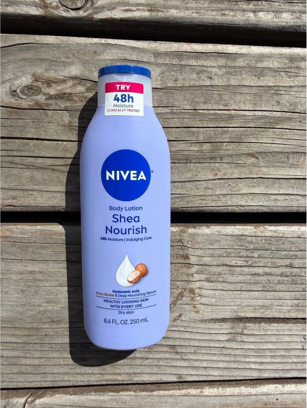 Nivea Shea Nourish Body Lotion 8.4 fl oz - Deep Moisturizing for Dry Skin, 48-Hr